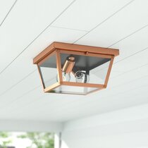 Copper flush clearance mount outdoor light